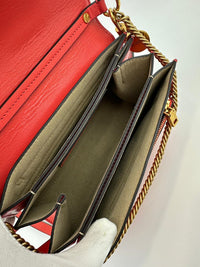 GV3 Small Crossbody Bag Red Quilted Goatskin