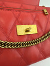 GV3 Small Crossbody Bag Red Quilted Goatskin