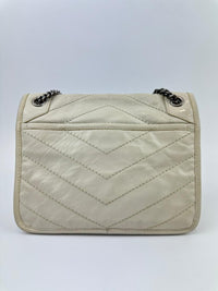 Baby Niki Bag White Crinkled Calfskin Leather