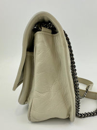 Baby Niki Bag White Crinkled Calfskin Leather