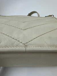 Baby Niki Bag White Crinkled Calfskin Leather