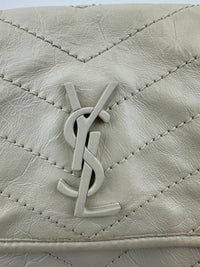Baby Niki Bag White Crinkled Calfskin Leather