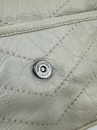 Baby Niki Bag White Crinkled Calfskin Leather