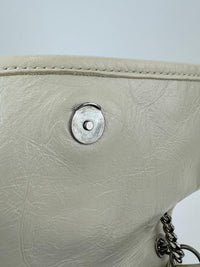 Baby Niki Bag White Crinkled Calfskin Leather