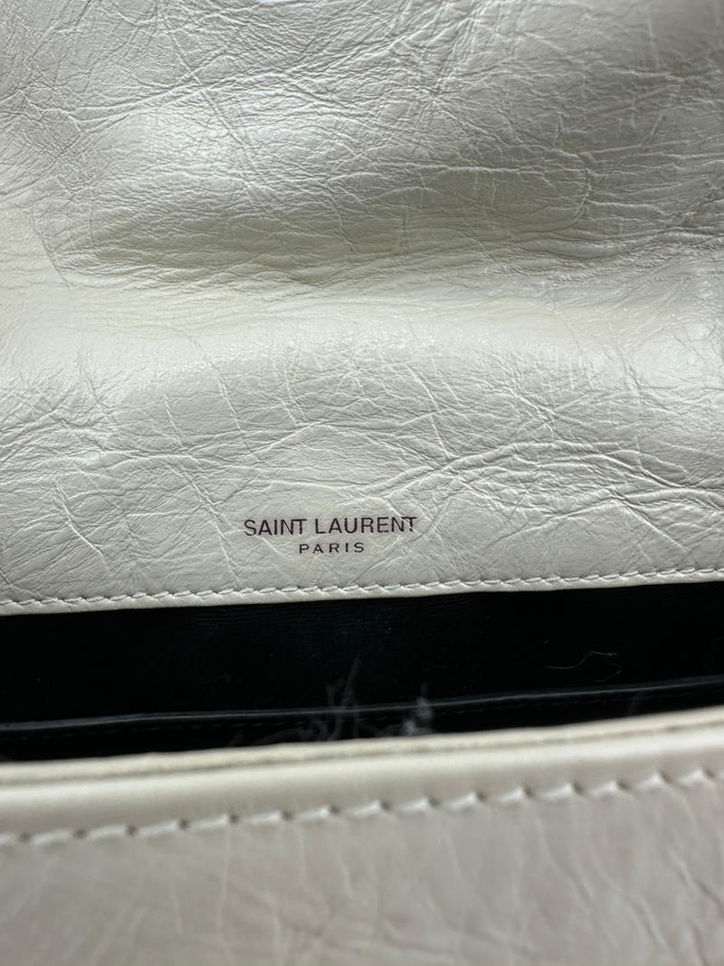Baby Niki Bag White Crinkled Calfskin Leather