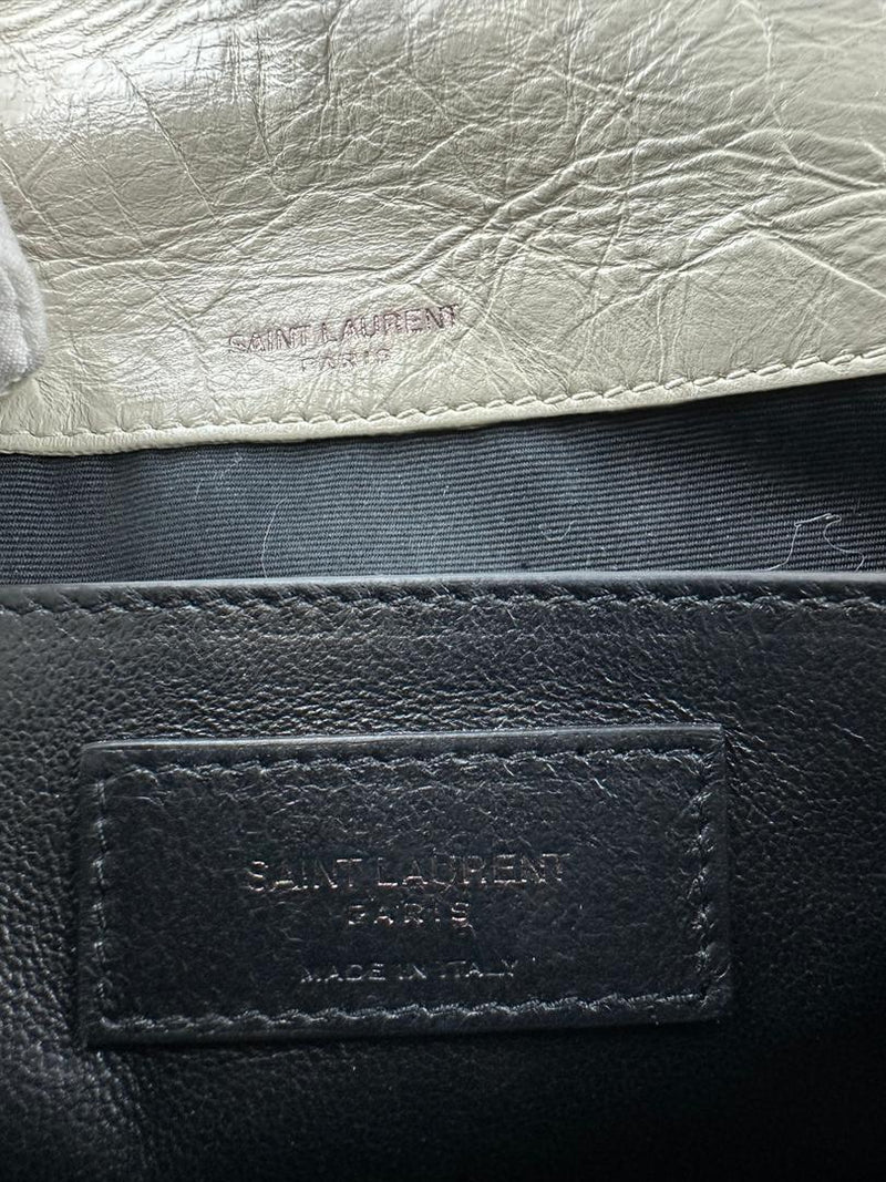 Baby Niki Bag White Crinkled Calfskin Leather