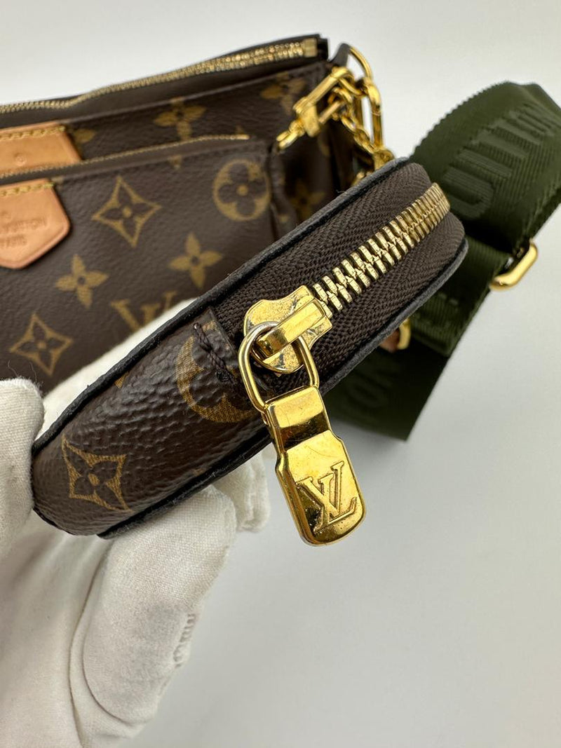 Multi Pochette Accessoires Khaki Monogram Canvas