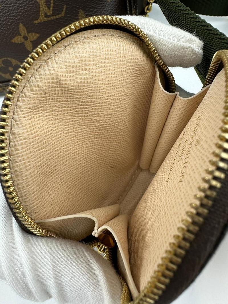 Multi Pochette Accessoires Khaki Monogram Canvas
