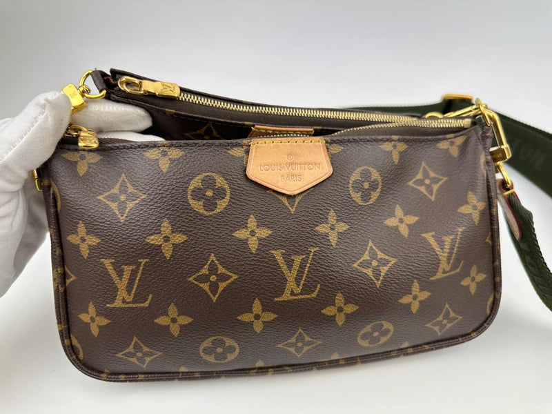 Multi Pochette Accessoires Khaki Monogram Canvas