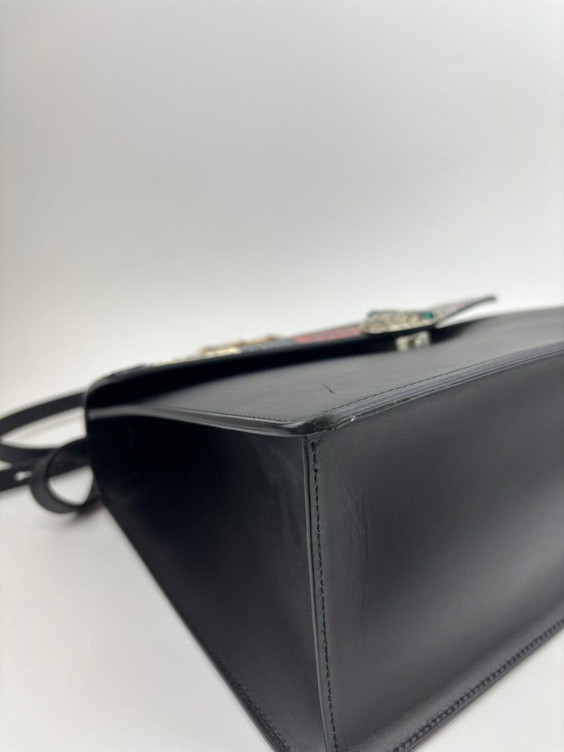 Lilith Black Leather Handbag