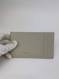 Uptown Chain Wallet in Blanc Vintage Grain De Poudre Embossed Leather