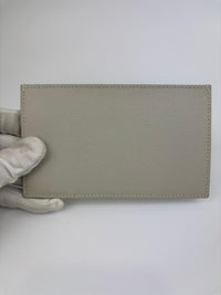 Uptown Chain Wallet in Blanc Vintage Grain De Poudre Embossed Leather