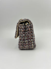 Multicolor Tweed Mini Rectangular Classic Flap Shoulder Bag LGHW