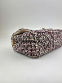 Multicolor Tweed Mini Rectangular Classic Flap Shoulder Bag LGHW