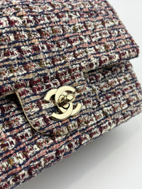 Multicolor Tweed Mini Rectangular Classic Flap Shoulder Bag LGHW