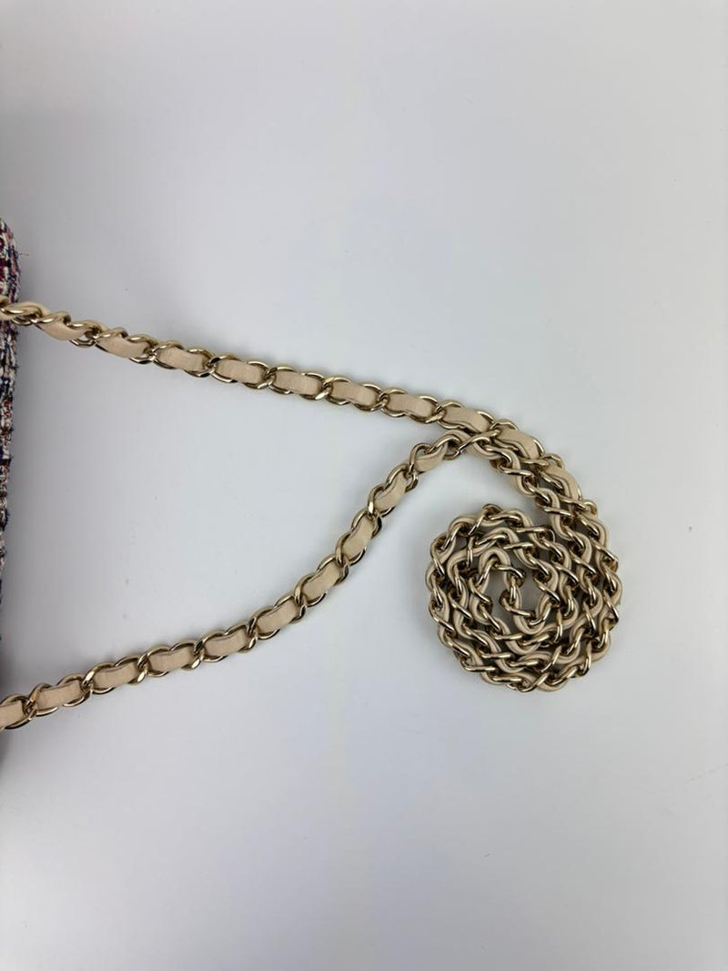 Multicolor Tweed Mini Rectangular Classic Flap Shoulder Bag LGHW