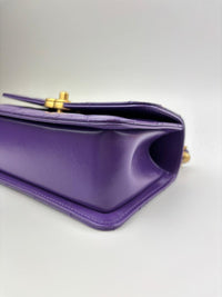 AS2615 Quilted Purple Calfskin Chain Bag GHW (Cash Price in Description)