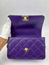 AS2615 Quilted Purple Calfskin Chain Bag GHW (Cash Price in Description)