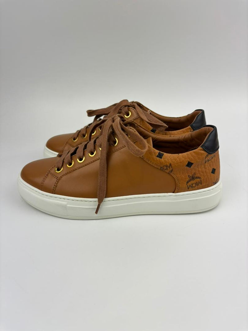 Logo Cognac Visetos Classic Low Top Sneakers Size 37