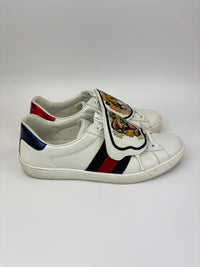 New Ace Tiger Strap Leather White Sneakers Size 7.5