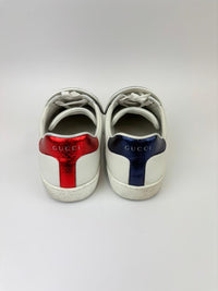 New Ace Tiger Strap Leather White Sneakers Size 7.5