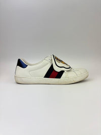 New Ace Tiger Strap Leather White Sneakers Size 7.5