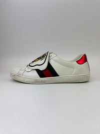 New Ace Tiger Strap Leather White Sneakers Size 7.5