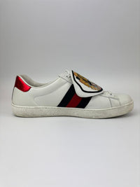 New Ace Tiger Strap Leather White Sneakers Size 7.5