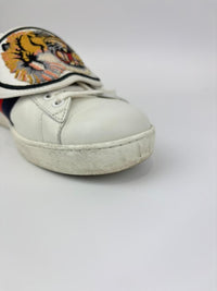 New Ace Tiger Strap Leather White Sneakers Size 7.5