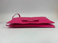 Viva Bow Puffy Leather Hot Pink Vitello Crossbody Bag