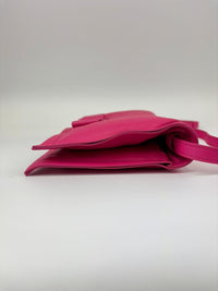 Viva Bow Puffy Leather Hot Pink Vitello Crossbody Bag