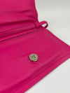 Viva Bow Puffy Leather Hot Pink Vitello Crossbody Bag