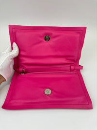 Viva Bow Puffy Leather Hot Pink Vitello Crossbody Bag