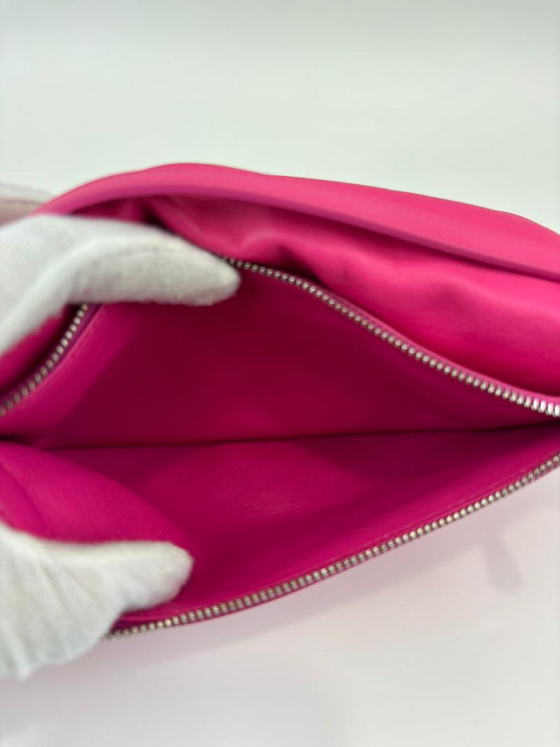 Viva Bow Puffy Leather Hot Pink Vitello Crossbody Bag