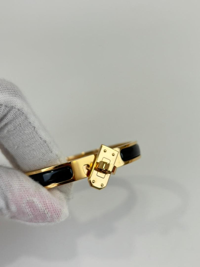 Black Mini Clic Kelly PM Bracelet GHW