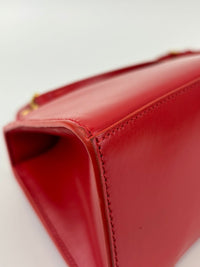 Balenciaga 593456 Hourglass S Top handle Bag Shiny Box Red