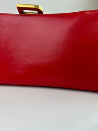 Balenciaga 593456 Hourglass S Top handle Bag Shiny Box Red