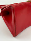 Balenciaga 593456 Hourglass S Top handle Bag Shiny Box Red