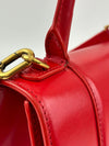 Balenciaga 593456 Hourglass S Top handle Bag Shiny Box Red