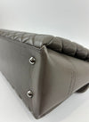 Lady Pearly Flap Bag in Grey Aged Quilted Calfskin SHW