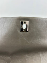 Lady Pearly Flap Bag in Grey Aged Quilted Calfskin SHW