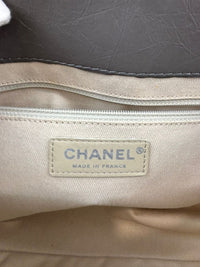 Lady Pearly Flap Bag in Grey Aged Quilted Calfskin SHW