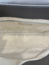 Lady Pearly Flap Bag in Grey Aged Quilted Calfskin SHW