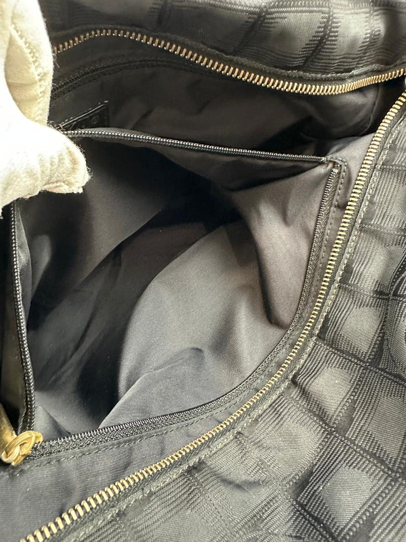 CC Logo Travel Line Tote Bag Black Nylon