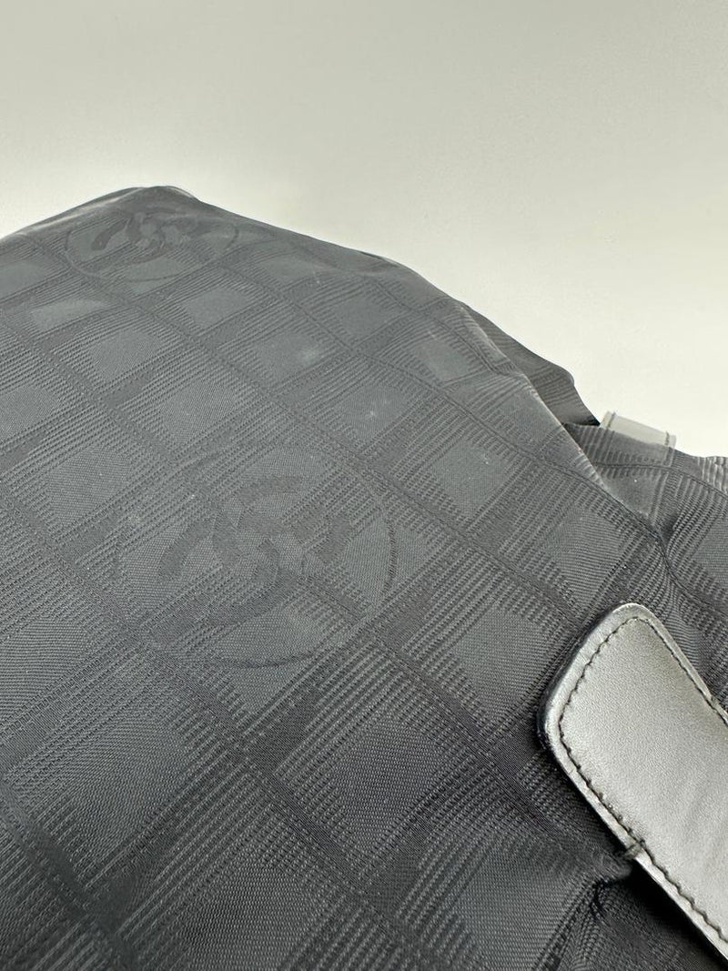 CC Logo Travel Line Tote Bag Black Nylon