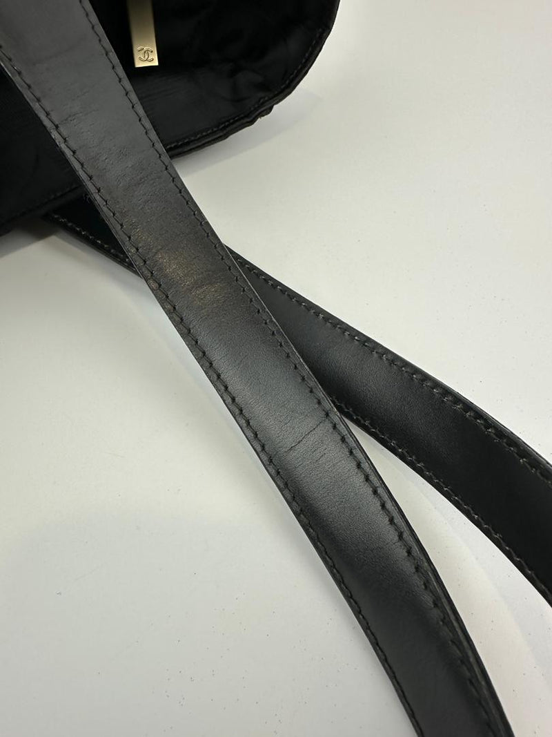 CC Logo Travel Line Tote Bag Black Nylon