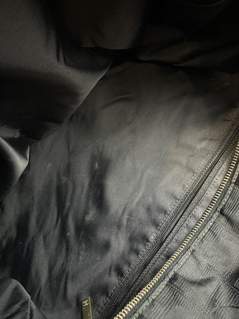 CC Logo Travel Line Tote Bag Black Nylon