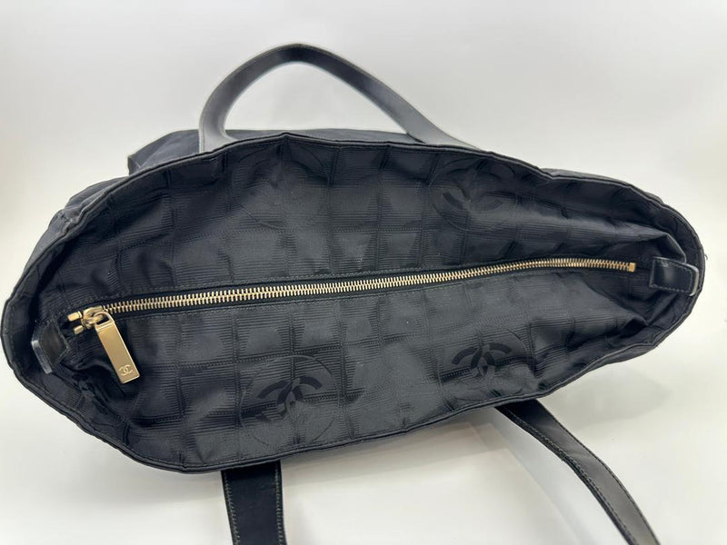 CC Logo Travel Line Tote Bag Black Nylon