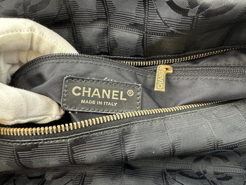 CC Logo Travel Line Tote Bag Black Nylon