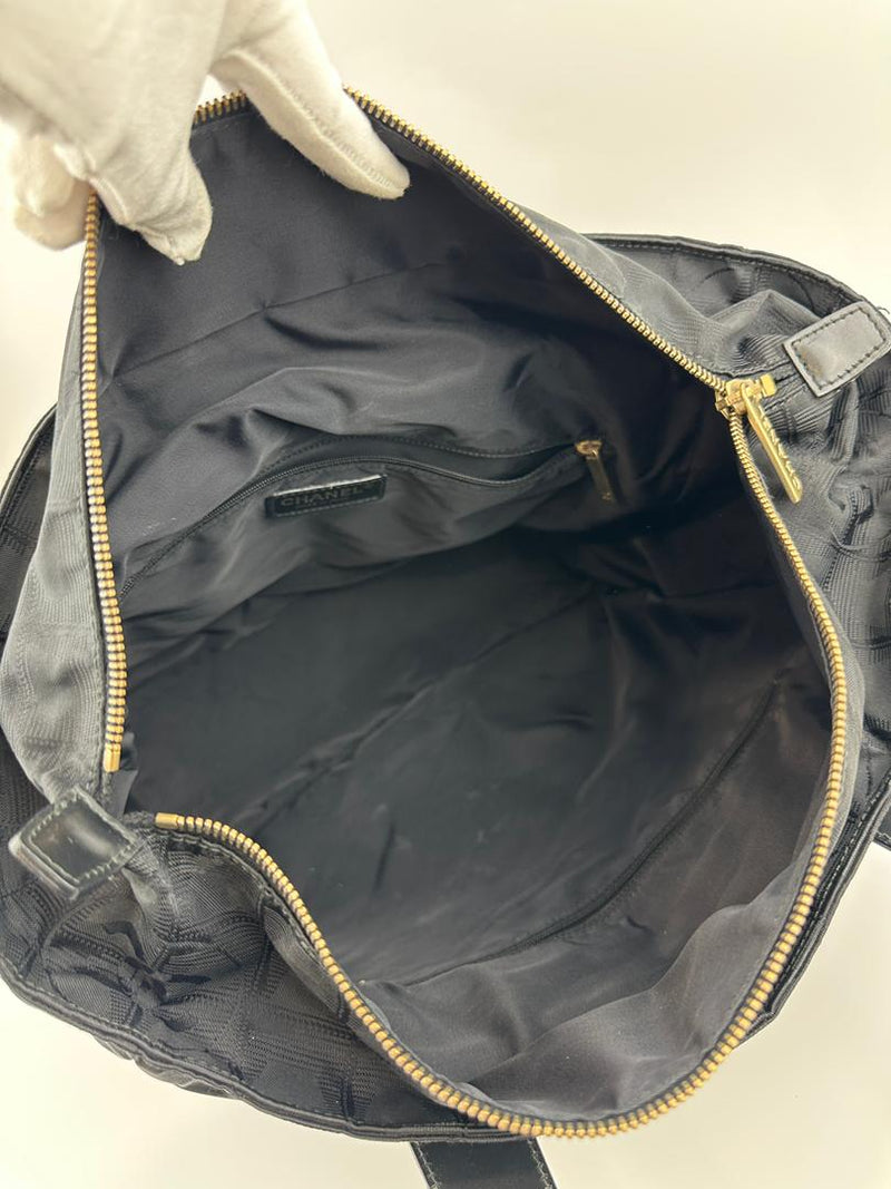 CC Logo Travel Line Tote Bag Black Nylon